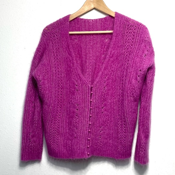 SEZANE Susanna Cardigan in Wisteria size Small - Picture 4 of 12